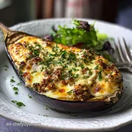 Berenjenas Rellenas Carne al Horno | Receta Casera F&aacute;cil