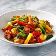 Idea de Cena con Pollo y Verduras en 25 Min