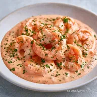 Cóctel de Gambas con Salsa Rosa Cremoso