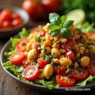 Ensalada Fiesta del Suroeste Receta TexMex F&aacute;cil y R&aacute;pida