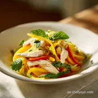 Ensalada Internacional de Pollo y Mango: Refrescante