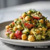 Ensalada de Garbanzos Mediterr&aacute;nea para 4 porciones