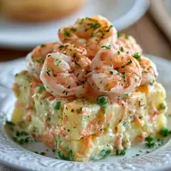 Ensaladilla Rusa Con Langostinos y Atún
