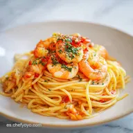 Espaguetis con Gambas al Ajillo en 20 Min