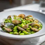 Fabes con Almejas Receta Asturiana para 4 raciones