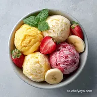 Helados De Fruta Con Yogur Griego