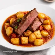 Lomo al Ajillo con Patatas Receta Espa&ntilde;ola F&aacute;cil