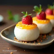 Mochi de Fresa y Crema Ichigo Daifuku Casero F&aacute;cil
