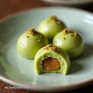 Mochis Caseros de Matcha y Anko Mi receta el&aacute;stica y f&aacute;cil en el microondas