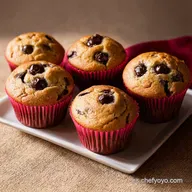Muffins Cereza Chocolate Blanco Caseros Receta F&aacute;cil y Jugosa