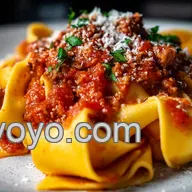 Pappardelle con Rag&uacute; de Jabal&iacute;: &iexcl;Un Viaje a la Toscana!