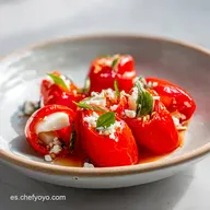 Pimientos Rellenos de Bacalao con Bechamel