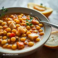 Potaje de Garbanzos y Bacalao: &iexcl;Receta de la Abuela!