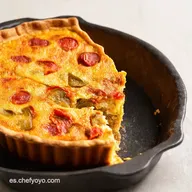 Quiche de Pimiento y Chorizo Un Cl&aacute;sico Espa&ntilde;ol F&aacute;cil