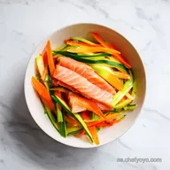 Salmón en Papillote con Verduras