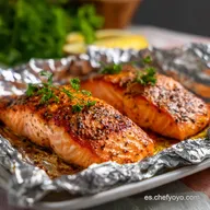 Salm&oacute;n al Horno en Aluminio para 2 Porciones