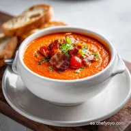 Receta de Salmorejo Cordob&eacute;s Tradicional para 4