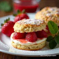 Scones de Fresa Jugosos Receta F&aacute;cil para Consentirte