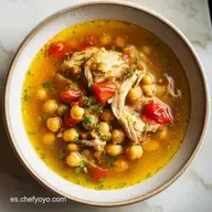 Sopa de Pollo con Garbanzos: Receta Saludable en 55 Minutos