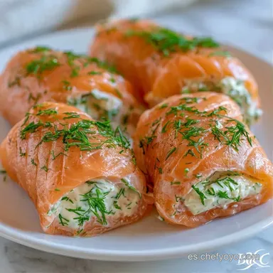 Aperitivo de Salm&oacute;n Ahumado: Cremoso Tarjeta de receta