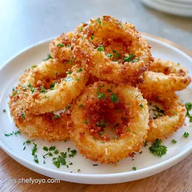 Aros de Cebolla Crujientes al Horno Tarjeta de receta