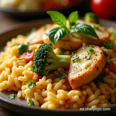 Arroz con Pollo Br&oacute;coli y Queso El Abrazo Cremoso que Amas Tarjeta de receta