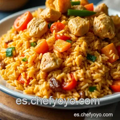Arroz con Pollo Receta F&aacute;cil: Panceta & Verduras &iexcl;De rechupete! Tarjeta de receta
