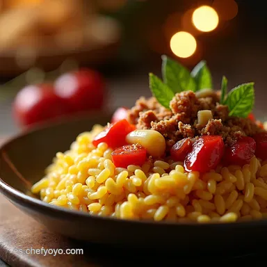 La Receta Perfecta de Arroz Navide&ntilde;o Suelto con Tocino y Frutos Secos Tarjeta de receta