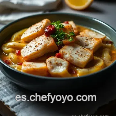 Bacalao al Horno a la Vizca&iacute;na: Un Cl&aacute;sico Reconfortante Tarjeta de receta
