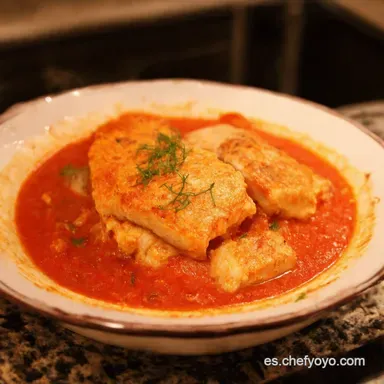 Bacalao con Tomate Receta El Secreto de la Abuela Tarjeta de receta