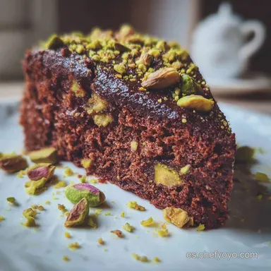 Bizcocho de Chocolate y Pistacho: Receta Saludable y Sin Gluten Tarjeta de receta