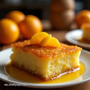 Queque de Naranja Jugoso Receta de Bizcocho F&aacute;cil y Esponjoso Tarjeta de receta