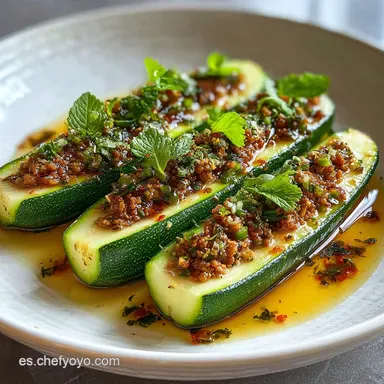 Receta con calabac&iacute;n relleno al horno: &iexcl;40 Minutos! Tarjeta de receta