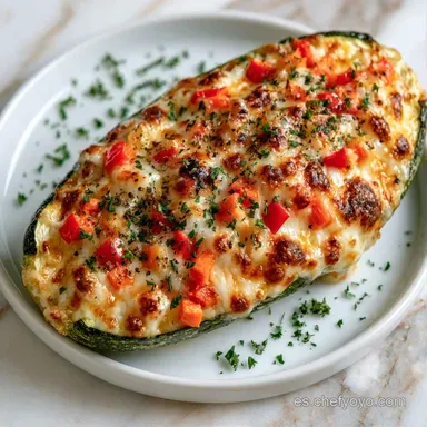 Calabacines Rellenos Verduras para 4 Personas Tarjeta de receta