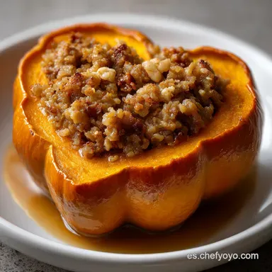 Calabaza Rellena al Horno: Plato Confortable de Oto&ntilde;o Tarjeta de receta