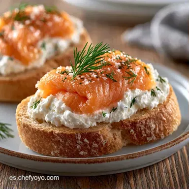 Canapé De Salmón En 15 Minutos Tarjeta de receta