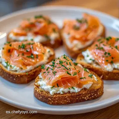 Canap&eacute;s De Salm&oacute;n: En 15 Minutos Tarjeta de receta