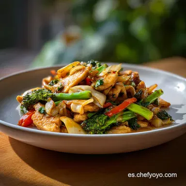 Idea de Cena con Pollo y Verduras en 25 Min Tarjeta de receta