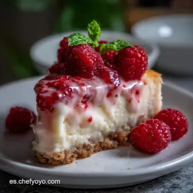 CHEESE CAKE keto de frambuesas Una: Postre Saludable Tarjeta de receta