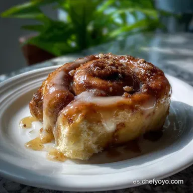 Cinnamon Roll al Microondas: Postre en Minutos Tarjeta de receta