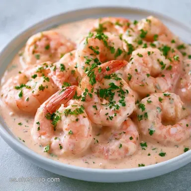Cóctel de Gambas con Salsa Rosa Cremoso Tarjeta de receta