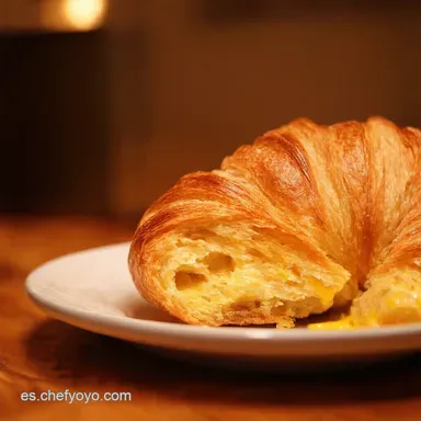 Croissant Desayuno Deluxe Tu Ma&ntilde;ana Perfecta Tarjeta de receta