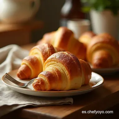 La Mejor Receta de Croissants Caseros El Secreto del Laminado Tarjeta de receta