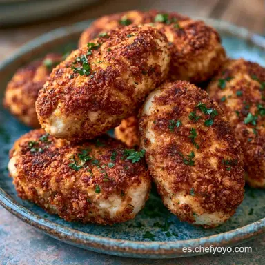 Croquetas De Pollo Muy Crujientes Tarjeta de receta