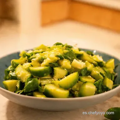 Ensalada de Pepino y Col Frescura en Cada Bocado Tarjeta de receta