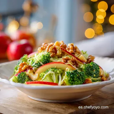 Receta de Ensalada de Br&oacute;coli Manzana para 4 Personas Tarjeta de receta