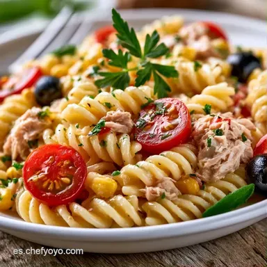 Ensalada De Pasta Express En 20 Minutos Tarjeta de receta