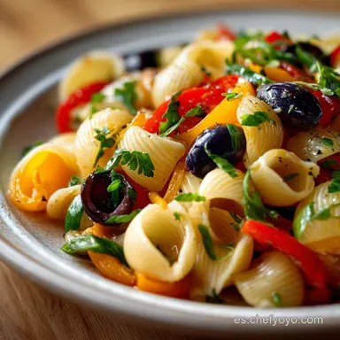 Ensalada de Pasta F&aacute;cil y Casera en 25 Minutos Tarjeta de receta