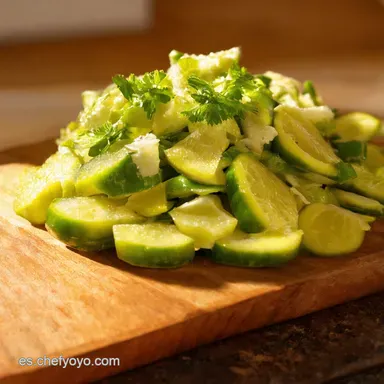 Ensalada de Pepino Alegre Frescura con Lim&oacute;n Tarjeta de receta