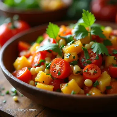 Receta Ensalada Navide&ntilde;a Mexicana El Collage de Colores F&aacute;cil Tarjeta de receta